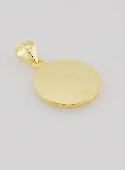 Gold-plated Medal with Rim - St Michael the Archangel - 14mm