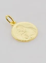 Gold-Plated Medal Botticelli's Virgin Mary - 16mm