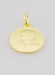 Gold-Plated Medal Virgin Mary in Prayer - 16mm