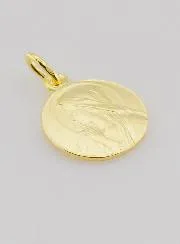 Gold-Plated Medal Virgin Mary in Prayer - 16mm