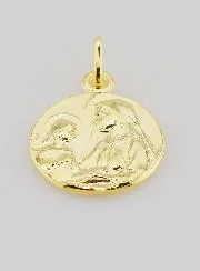 Saint Anne and the Virgin Mary Medal Gold Plated - 16 mm
