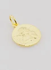 Gold Plated Medal 16mm - Angel Raphael