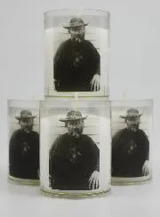 Set 4 Votive Candles Father Damien