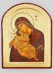 Religious Icon Our Lady of Tenderness Semicircular - 23cm