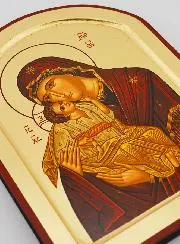 Religious Icon Our Lady of Tenderness Semicircular - 23cm