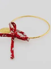 Bangle Bracelet Red Liberty and Miraculous Medal