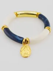 Religious Bracelet Miraculous Medal - Dark Blue