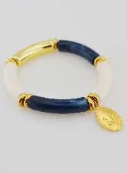 Religious Bracelet Miraculous Medal - Dark Blue