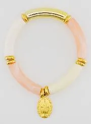 Religious Bracelet Miraculous Medal - Pink