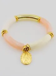 Religious Bracelet Miraculous Medal - Pink