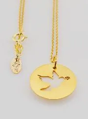 Holy Spirit Necklace - Gold Plated and Mother-of-Pearl