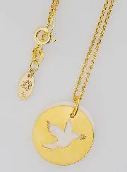 Holy Spirit Necklace - Gold Plated and Mother-of-Pearl