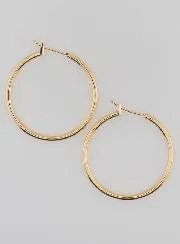 Gold-Plated Creole Earrings 2mm - 30mm