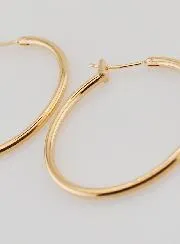 Gold-Plated Creole Earrings 2mm - 30mm