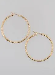 Gold-Plated Creole Earrings 2mm - 40mm