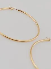 Gold-Plated Creole Earrings 2mm - 60mm