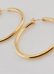 Gold Plated Creole Earrings 3mm - 40mm