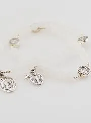 Moonstone Rosary - Saint Benedict and Father Pio