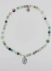 Fluorite Rosary Bracelet - Saint Michael and Saint Benedict