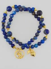 Lapis Lazuli Rosary - Virgin Mary and Ex Voto