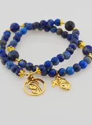 Lapis Lazuli Rosary - Virgin Mary and Ex Voto