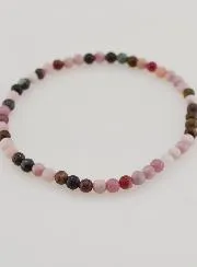 Gemstone Bracelet Multicoloured Tourmaline - 4mm