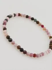 Gemstone Bracelet Multicoloured Tourmaline - 4mm