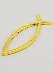Car Badge Christian Fish Ichtus Golden - 14 cm