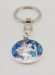 Mosaic Key Ring - Saint Christopher