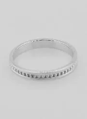 Wedding Ring in Polished Sterling Silver - Size 54