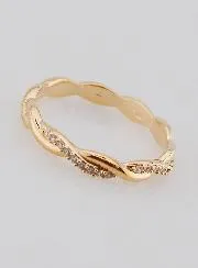 Intertwined Wedding Ring Gold Plated - Size 54