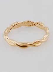 Intertwined Wedding Ring Gold Plated - Size 54