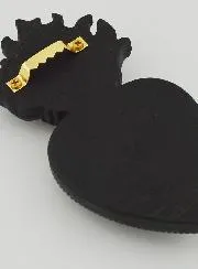 Ex Voto Wall Decoration Black and Bronze Flower Heart - 13cm