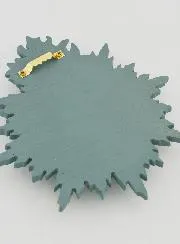 Ex Voto Wall Decoration Radiant Heart 17cm - Green Grey