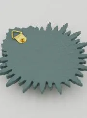 Ex Voto Wall Decoration Radiant Heart 11cm - Grey Green