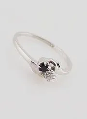 Ring Silver and Zirconia - Size 54