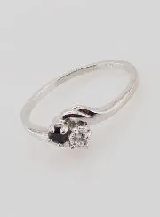Ring Silver and Zirconia - Size 54