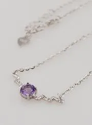 Necklace 925 Silver and Amethyst