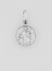 Scapular Medal in Rhodium-Plated 925 Silver - 10 mm