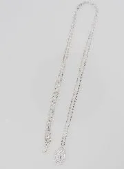 Necklace Miraculous Virgin Silver and White Enamel