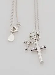 Religious Necklace with Cross Pendants – 925 Silver