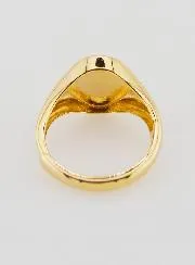 Signet Ring Miraculous Virgin in Gold-Plated Silver - Sizes 52–56