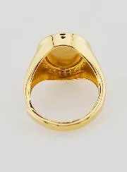 Signet Ring Miraculous Virgin in Gold-Plated Silver and Zirconiums - Sizes 52 tot 56