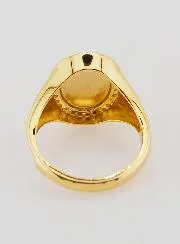 Signet Ring Miraculous Virgin – Gold-Plated Silver and Zirconiums - Sizes 58-62