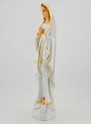 Our Lady of Lourdes Polychrome Statue - 30 cm