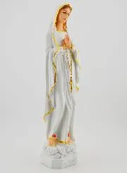 Our Lady of Lourdes Polychrome Statue - 30 cm