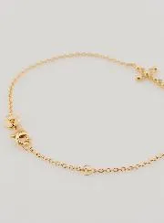 Religious Bracelet Gold-Plated - Round Zircon Cross