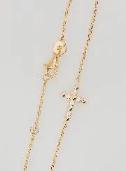 Religious Bracelet Gold-Plated - Round Zircon Cross