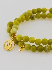 Green Jade Rosary Bracelet - Virgin Mary