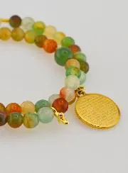 Rosary Bracelet with Agate Stone and Our Father